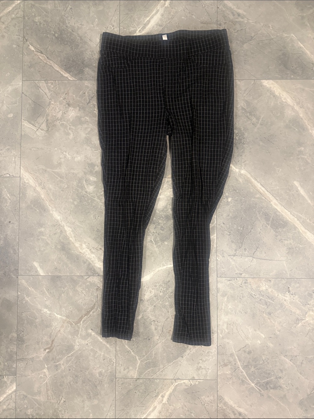 3/$45. Seven7 Black Grid Skinny Pants for Women